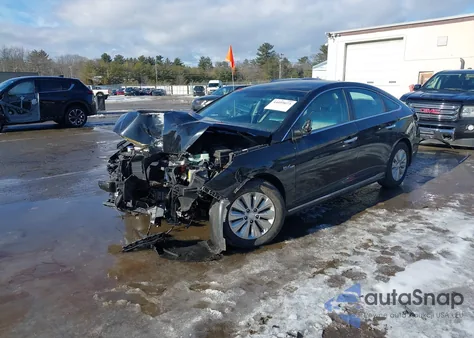 2017 Hyundai Sonata Hybrid Se из США, поврежденный, VIN KMHE24L1XHA044231